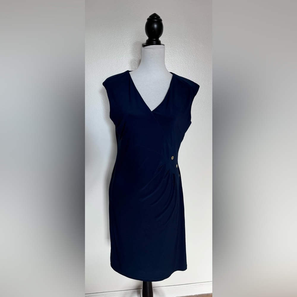 Lauren Ralph Lauren Deep Blue Sleeveless Mini Dress